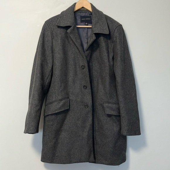 Banana Republic Grey Wool Blend Coat - Picture 1 of 6